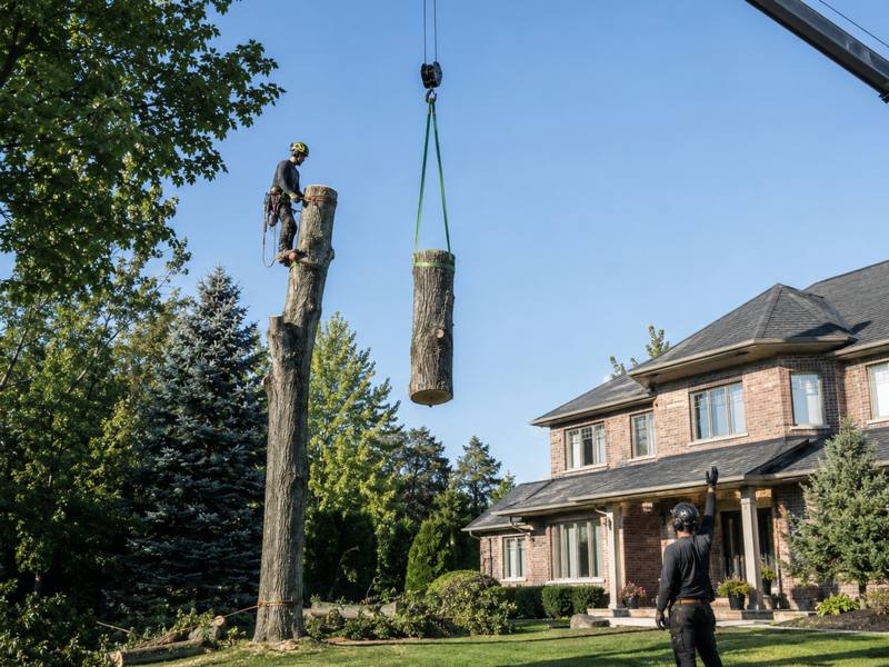 Streetsville Tree Service crew standing beside their work truck